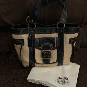 ‼️SALE‼️ Basket / Leather Coach Purse with Dust Cover